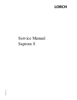 Preview for 1 page of LORCH Saprom S Service Manual