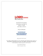 Предварительный просмотр 2 страницы Lord MicroStrain 3DM-CX5-10 User Manual