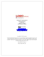 Предварительный просмотр 2 страницы LORD 6254-4220 User Manual