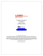 Предварительный просмотр 2 страницы LORD MicroStain 3DM-GX5-45 Dcp Manual