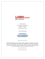 Предварительный просмотр 2 страницы LORD MV5-AR User Manual