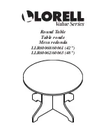 Lorell Value LLR60060 Instructions Manual preview