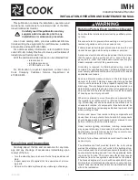 Предварительный просмотр 1 страницы Loren Cook IMH Installation, Operation And Maintenance Manual