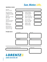 Preview for 72 page of Lorentz PS 1800 CS-F Installation And Operation Manual