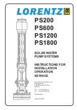 Lorentz PS1200 Instructions For Installation Operation Service предпросмотр