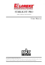 Preview for 1 page of Lorenz Starlight Pro User Manual