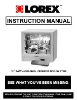 Предварительный просмотр 1 страницы Lorex 12 B&W 4 Channel Observation system Instruction Manual