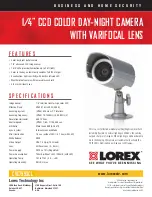 Lorex CVC7993CL Specifications preview