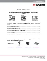 Preview for 1 page of Lorex DGR116888-S Quick Installation Manual