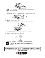 Предварительный просмотр 2 страницы Lorex DXR4280UQ Hard Drive Installation