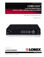 Preview for 1 page of Lorex ECO LH100 SERIES Instruction Manual