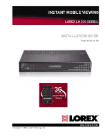 Preview for 1 page of Lorex EDGE LH310 SERIES Installation Manual