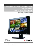 Lorex L20WD800 Series Frequently Asked Questions Manual preview