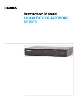 Preview for 1 page of Lorex LH030 ECO BLACKBOX3 SERIES Instruction Manual