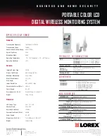 Preview for 2 page of Lorex LW2002W Series Specifications