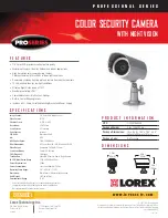 Lorex Professional CVC6993CL Specifications preview