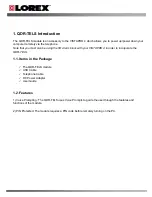 Preview for 2 page of Lorex QDR-TELS User Manual