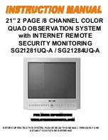 Предварительный просмотр 1 страницы Lorex SG21281UQ-A Instruction Manual