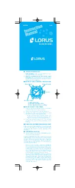 Preview for 1 page of LORUS RL5 Series Instruction Manual