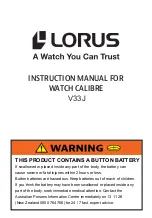 Предварительный просмотр 1 страницы LORUS V33J Instruction Manual