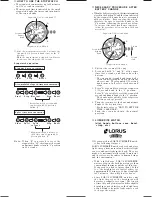 Preview for 2 page of LORUS V657 Instruction Manual