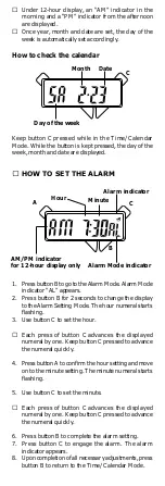 Preview for 3 page of LORUS Y704 Instruction Manual