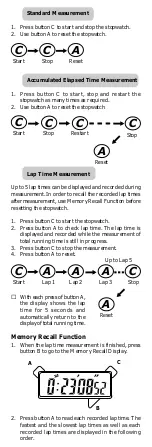 Preview for 5 page of LORUS Y704 Instruction Manual