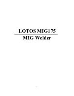 LOTOS MIG175 Manual preview