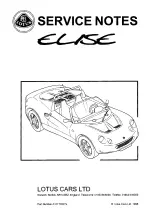 Предварительный просмотр 1 страницы Lotus 2004 ELISE Service Notes