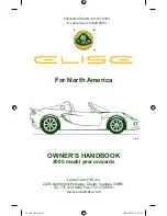 Предварительный просмотр 2 страницы Lotus 2005 Elise Owner'S Handbook Manual