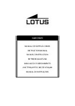 Lotus Chronograph Calendar ILMOS20 Instruction Manual предпросмотр