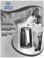 Предварительный просмотр 1 страницы Lotus LWT100 Use & Care Manual