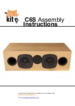 Предварительный просмотр 1 страницы Loudspeaker Kit C6S Assembly Instructions Manual