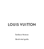 Preview for 1 page of Louis Vuitton Tambour Horizon Quick Start Manual