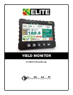 Preview for 1 page of Loup Electronics Elite YIELD MONITOR Operation Manual