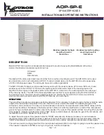 Preview for 1 page of Louroe Electronics AOP-SP-E Installation And Operating Instructions Manual