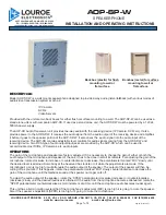 Louroe Electronics AOP-SP-W Installation And Operating Instructions Manual preview