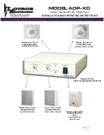 Предварительный просмотр 1 страницы Louroe Electronics AOP-XD Installation And Operating Instructions Manual