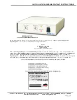 Предварительный просмотр 2 страницы Louroe Electronics AOP-XD Installation And Operating Instructions Manual