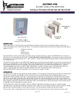 Предварительный просмотр 1 страницы Louroe Electronics AOPSP-PB Installation And Operating Instructions Manual