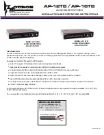 Предварительный просмотр 1 страницы Louroe Electronics AP-112TB Installation And Operating Instructions Manual