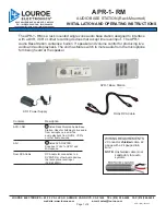 Louroe Electronics APR-1- RM Installation And Operating Instructions Manual предпросмотр