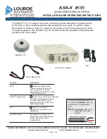 Preview for 1 page of Louroe Electronics ASK-4 101 Installation And Operating Instructions Manual