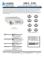 Louroe Electronics ASK-4 108 Installation And Operating Instructions Manual preview