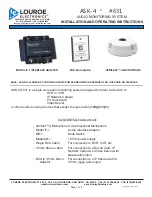 Louroe Electronics ASK-4 631 Installation And Operating Instructions preview