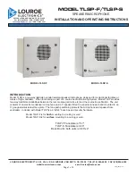 Louroe Electronics TLSP-F Installation And Operating Instructions preview