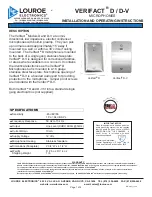 Preview for 1 page of Louroe Electronics VERIFACT D Installation And Operating Instructions