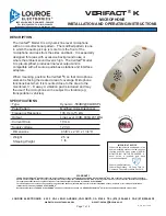 Preview for 1 page of Louroe Electronics Verifact K Installation And Operating Instructions