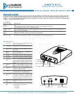 Предварительный просмотр 1 страницы Louroe ASK-4 # 101-C Installation And Operating Insctruction Manual