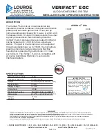 Louroe VERIFACT EGC Installation And Operating Instructions preview